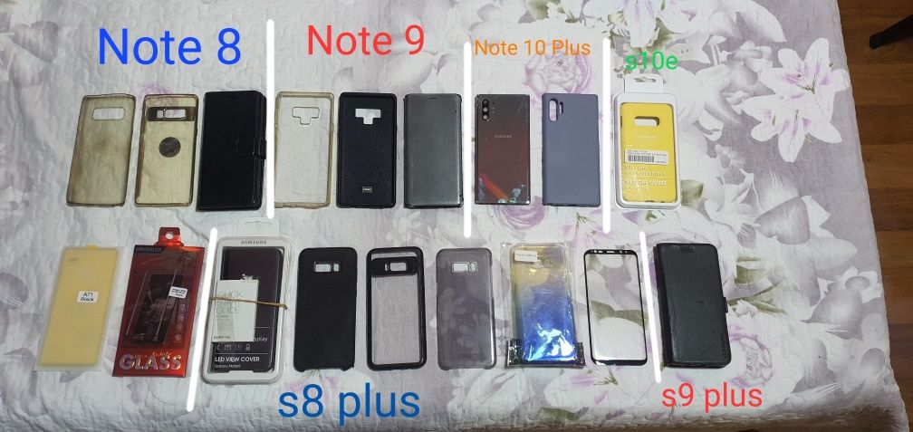 Folie sticla Samsung s8 s9 s20 s21 s22 note 10+ si huse