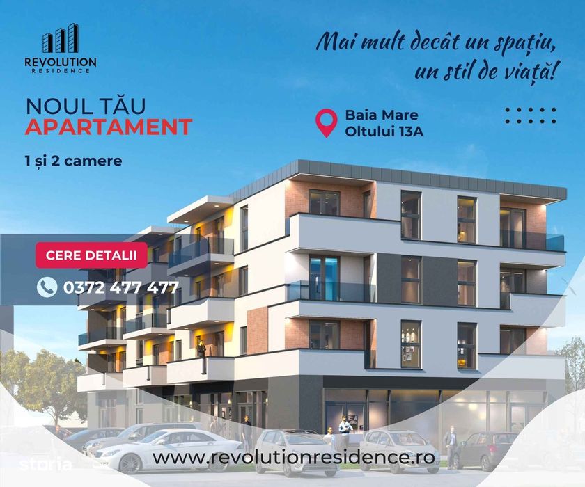 NEW! COMISION 0% - Apartamente 1 si 2 camere - Oltului 13A, Baia Mare