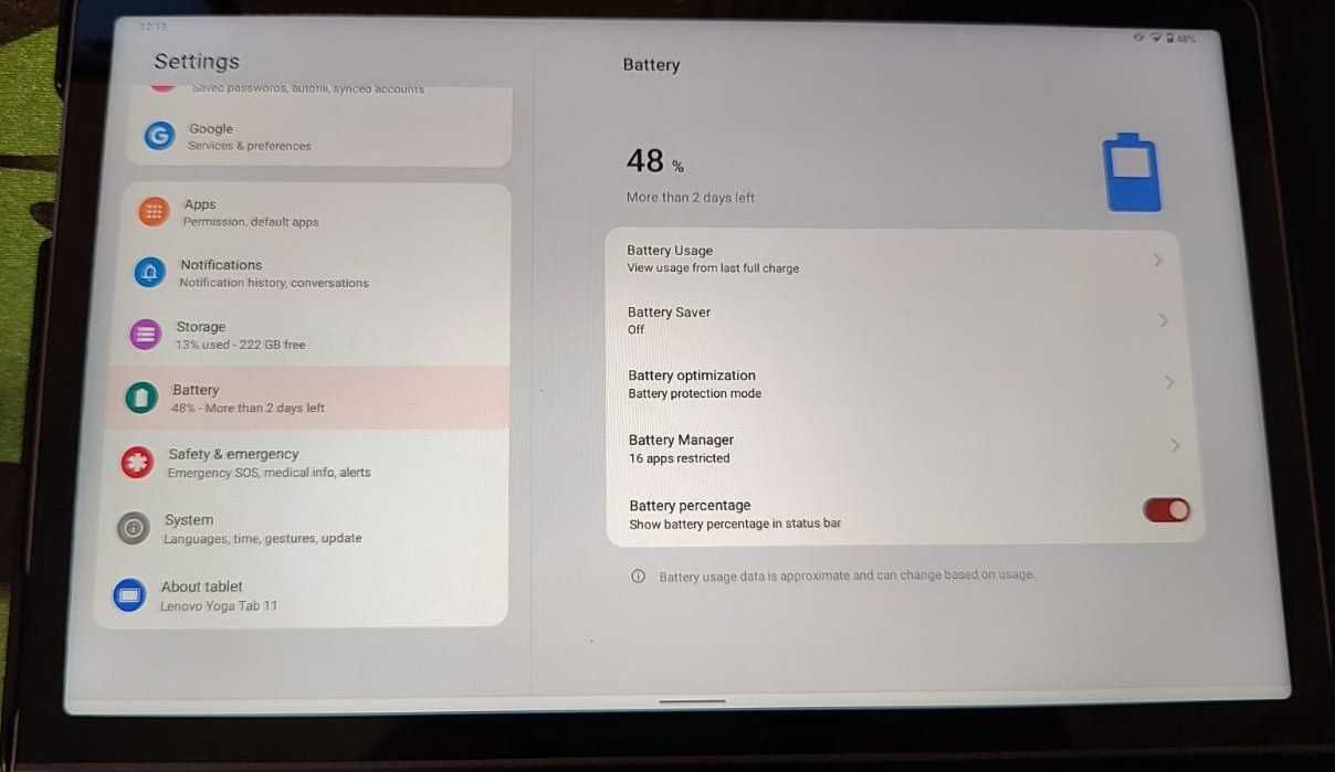 Lenovo Yoga Tab 11, 256 GB, 8 GB RAM