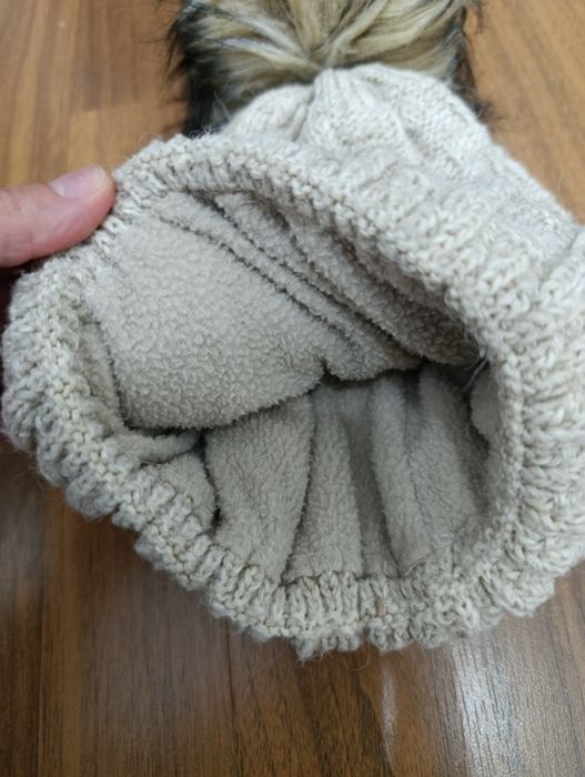 Căciulă Premium de Iarnă: 50% Lână, Căptușeală Integrală Fleece (Bej)