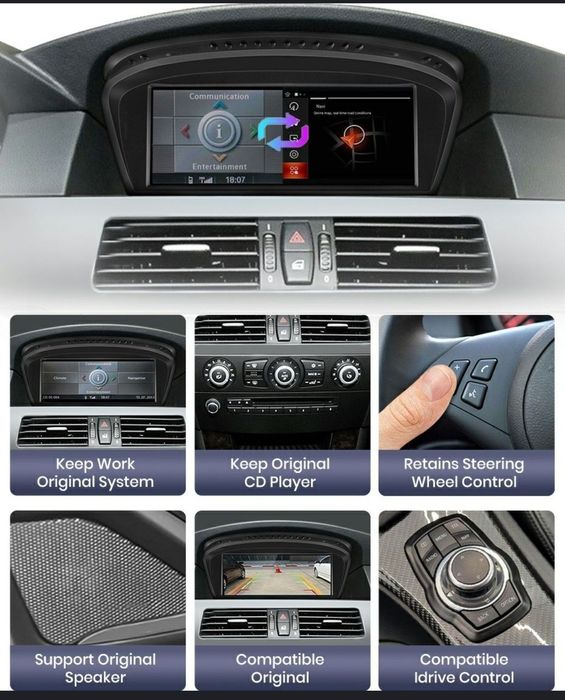 Navigație Android dedicat pt. BMW Seria 5 E60, E90 (2004-2012)