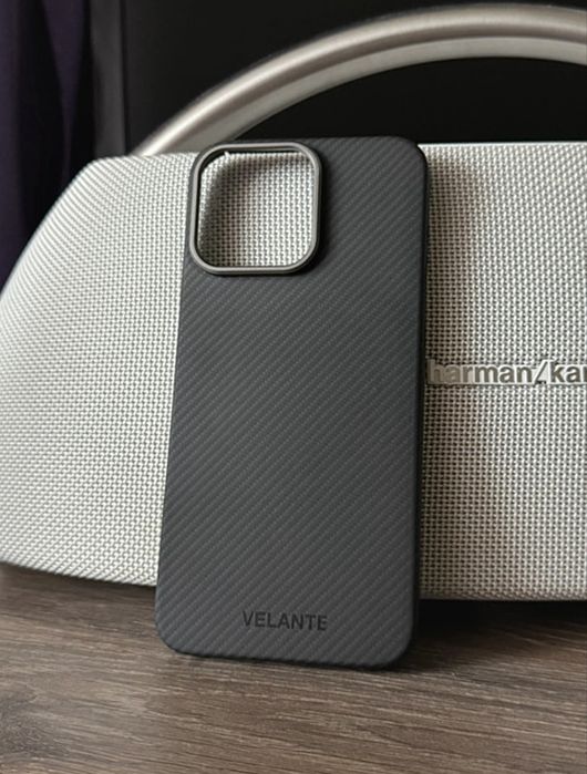 Husa Velante Kevlar Slim/iPhone 15 Pro Max-Originala-Ca Noua Magsafe