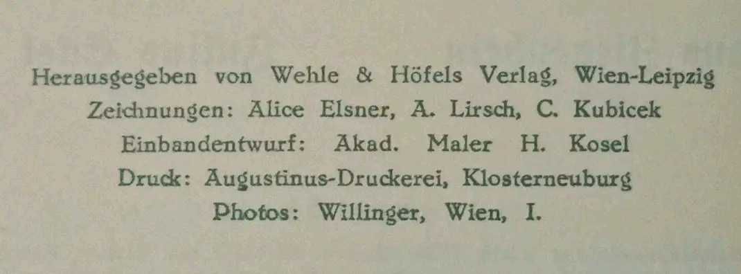 Carte de gătit, Viena, 1932