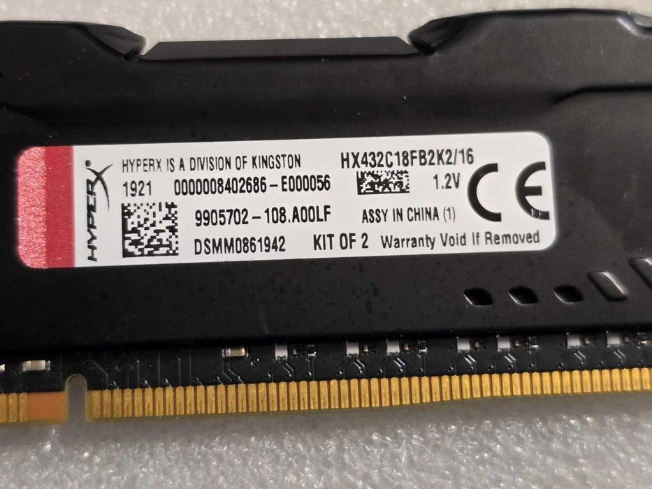 Memorie desktop KINGSTON HyperX Fury Black, 2x8GB DDR4, 3200Mhz, CL18