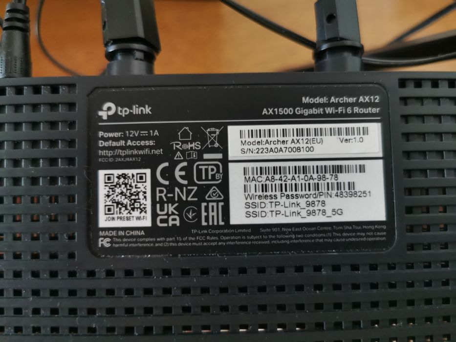 Router TP-LINK AX12 GIGABIT 1500 ca nou