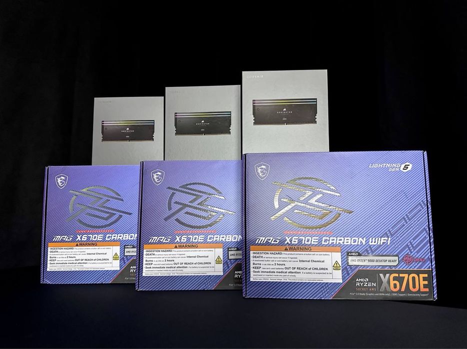 Corsair Dominator Titanium 48GB 2x24GB 6400Mhz + MSI MPG X670E Carbon