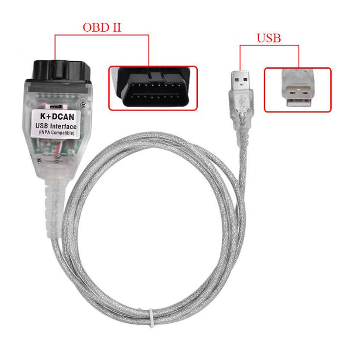 Interfata tester BMW INPA K+CAN Chip FTDI si Switch / Buton