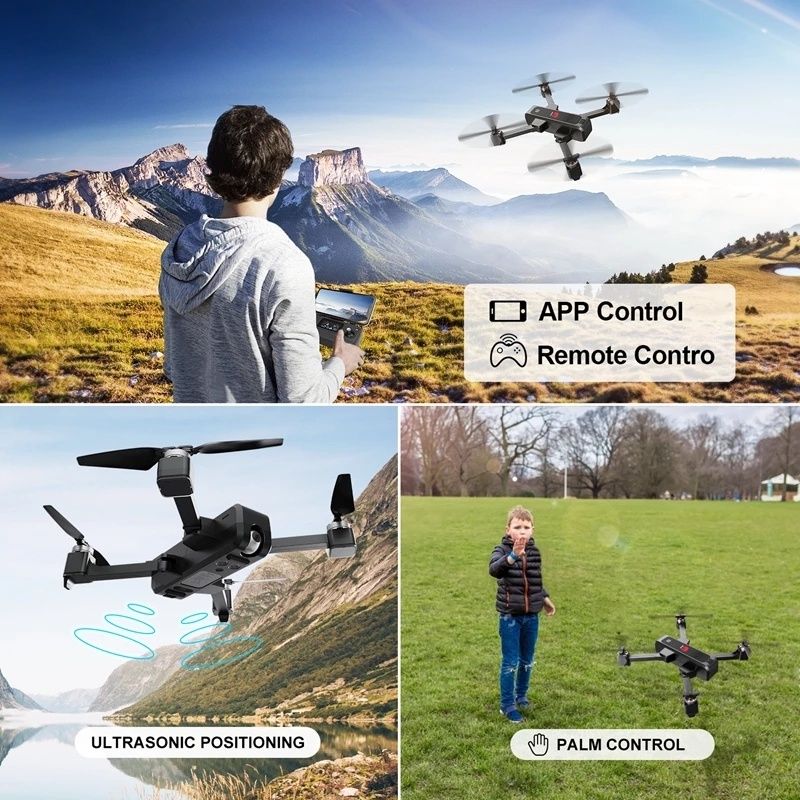 Drona GPS camera 2K,senzor ultrasonic,Distanta 1600m,suporta Card,Noua