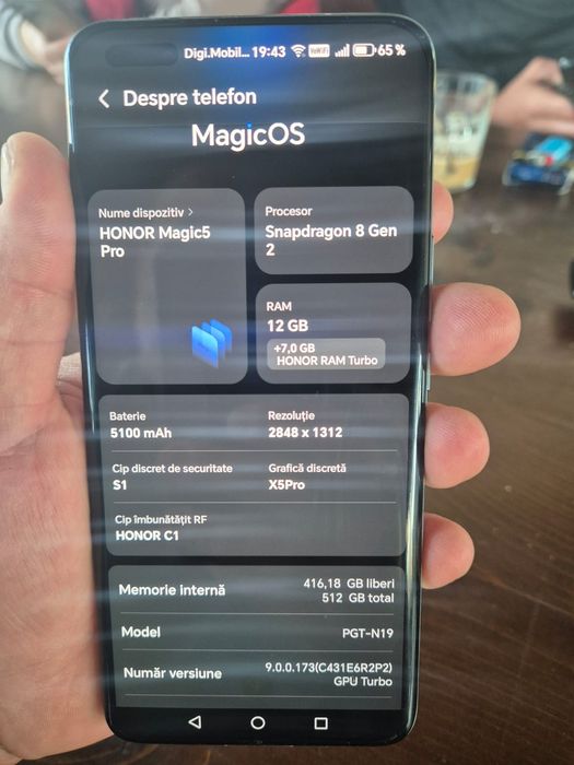 Vand honor megic 5 pro