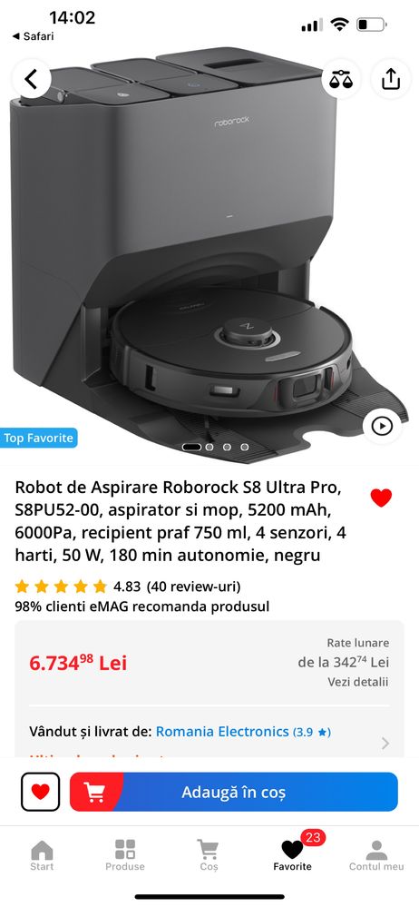 Robot de aspirare roborock s8 ultra pro s8pu52-00