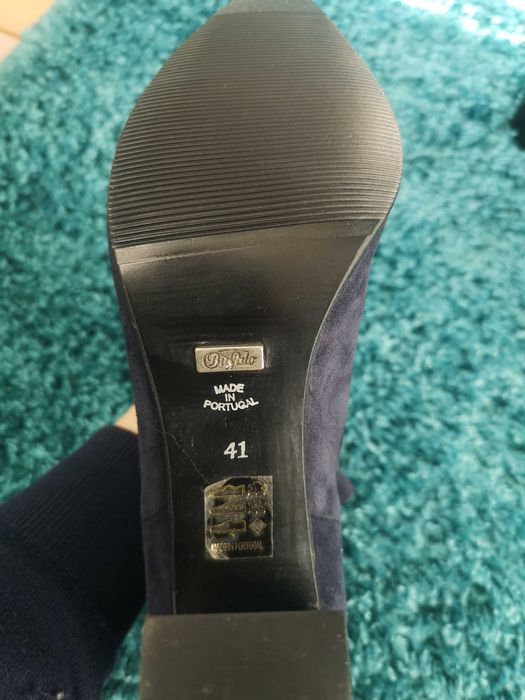 Нови дамски боти с ток от естествен велур