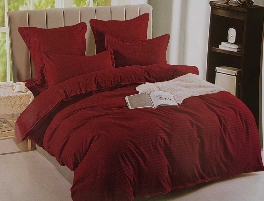 Lenjerie Pat Dublu din Damasc Linear 6 Piese diverse culori si modele