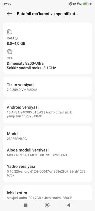 Xiaomi 13T (Dark Blue) – ideal holatda, original va kafolat bilan!