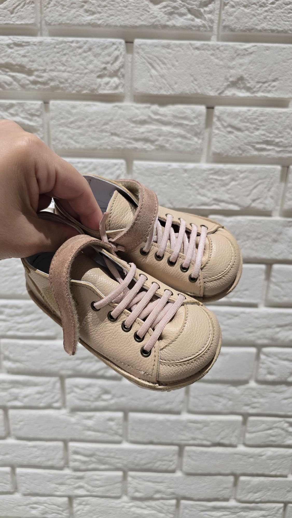 Боси обувки Botess - Velcro Sneakers, 24, бледо розови