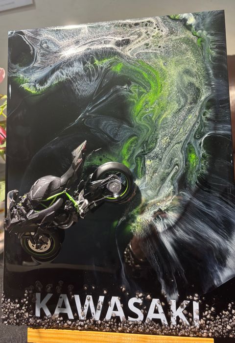 Kawasaki 3D картина от епоксидна смола