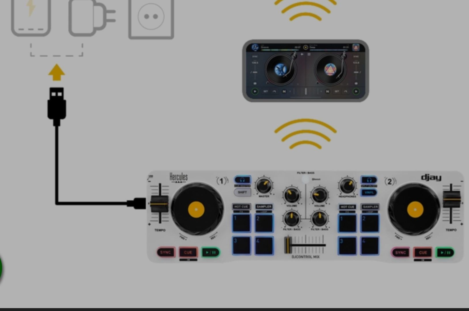 Mini dj hercules consola dj