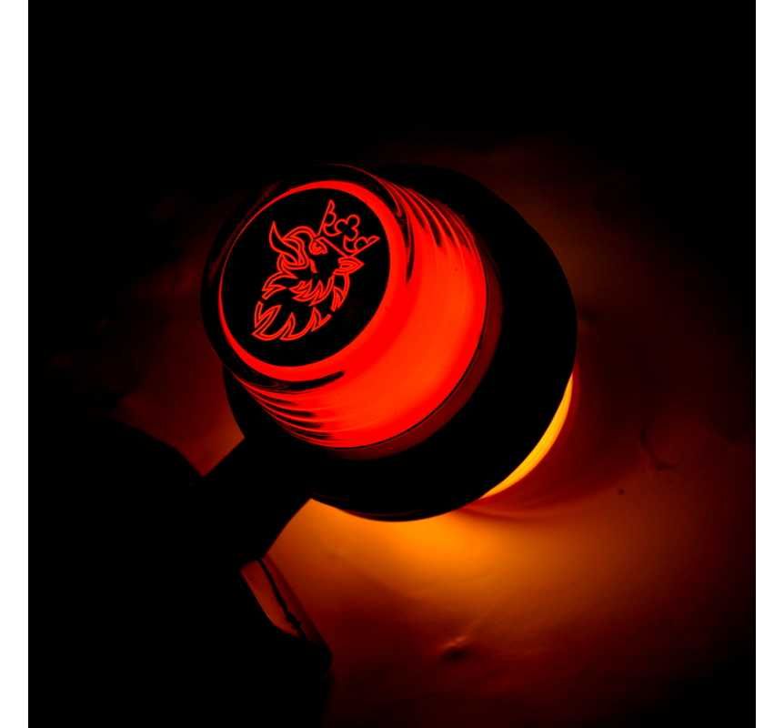 1бр. Лед LED НЕОН рогче габарити червено-оранжево 24V с лого SCANIA