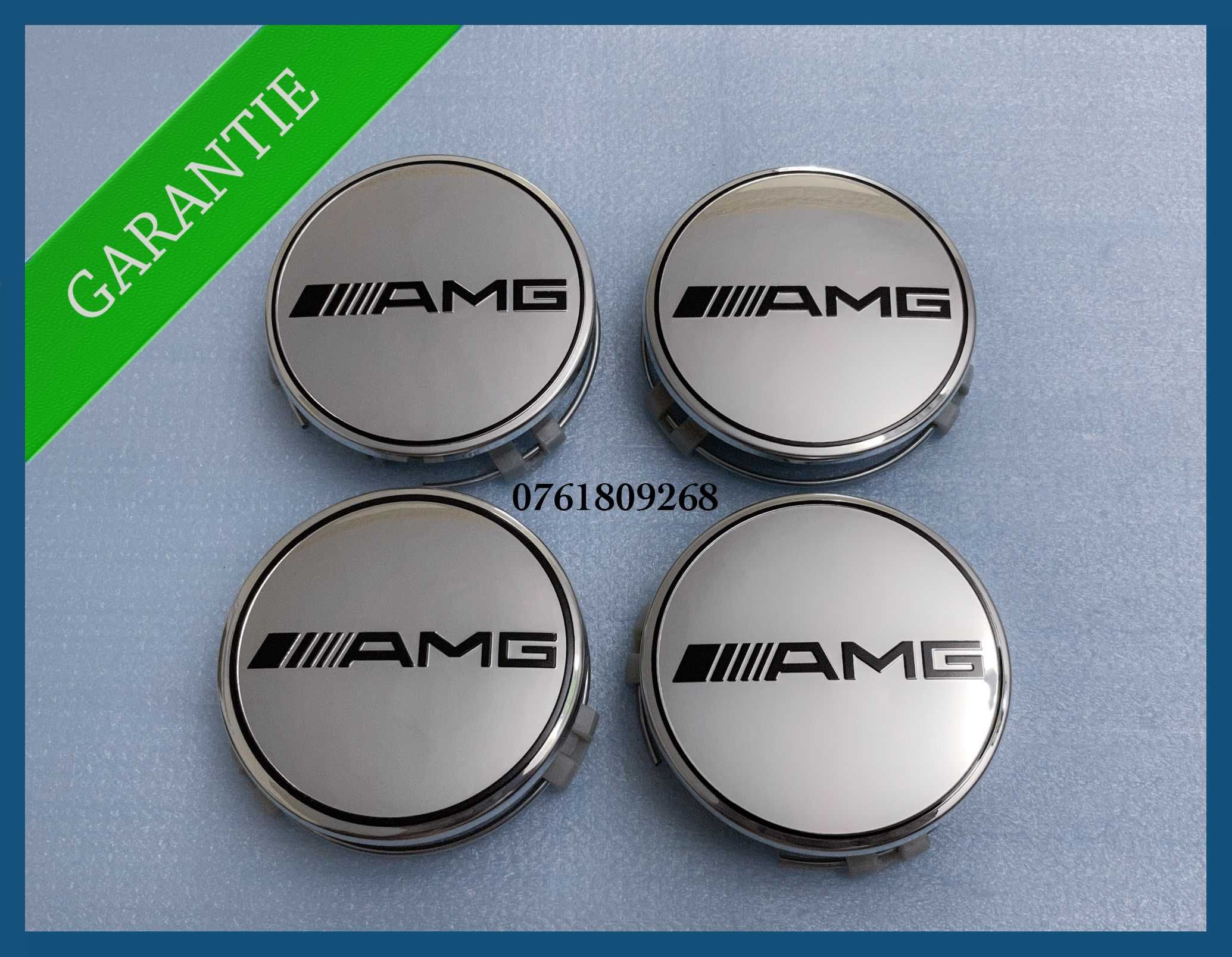 Set 4 capace AMG 75mm jante aliaj Mercedes Benz