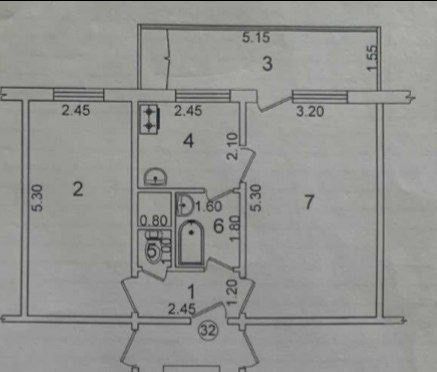 2-х комнатная 2в3/3/4. Юнусабад 11. Мега