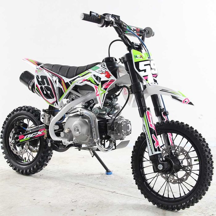 Motocicleta cross 125cc NCX CRX 4T benzina 14/12" negru/verde/roz