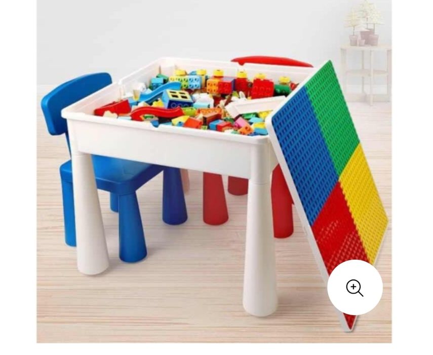 Masuta copii Lego clasic sau Duplo + 4 scaune Mammut Ikea