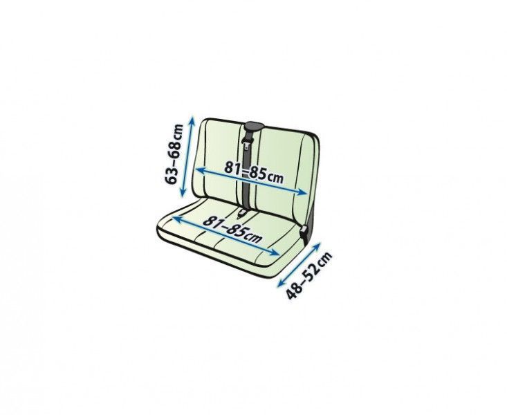 Husa bancheta cu doua locuri Ares Van DV2 XL, lungime spatar 81-85cm, lungime sezut 81-85cm, latime spatar 63-68cm, latime sezut 48-52cm