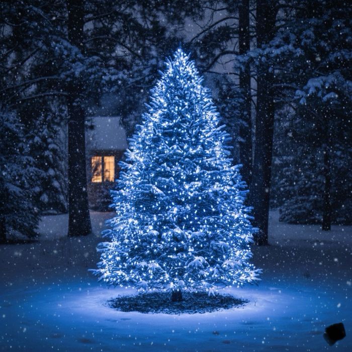 Instalatie Craciun Beculete 50M 500 LED Albastru Exterior\Interior