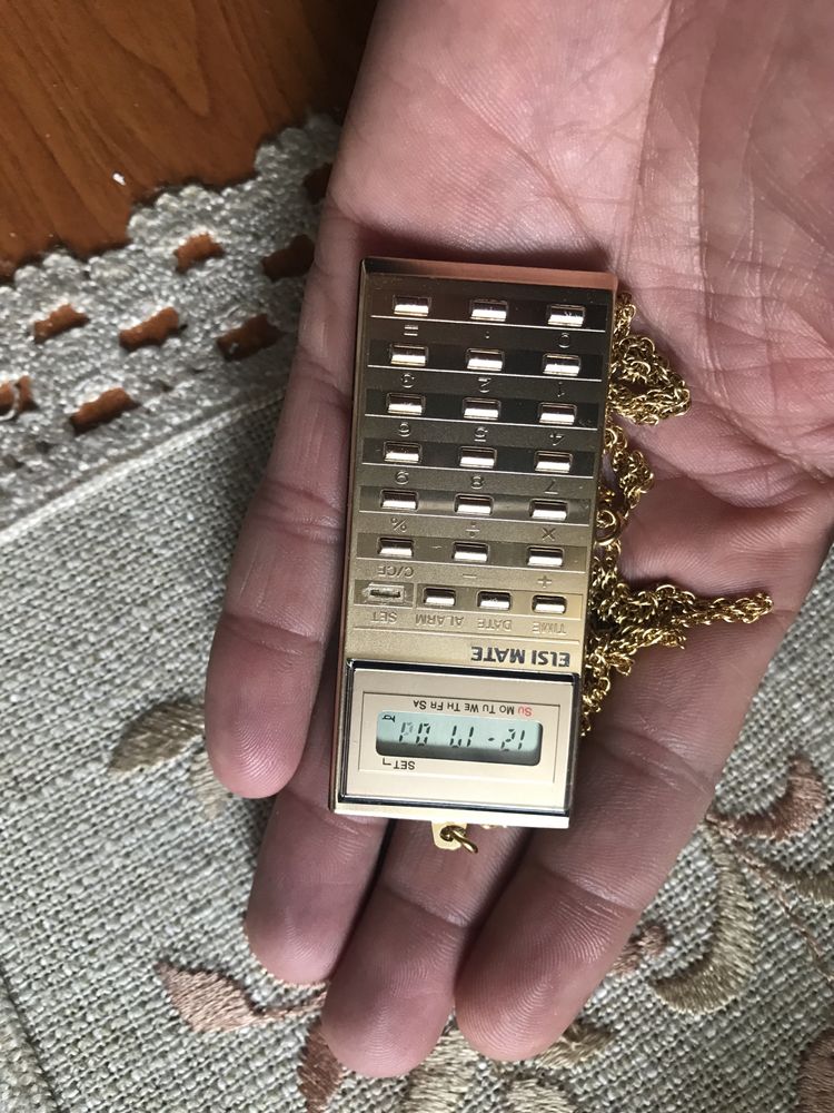 Electronic calculator ceas Elsi Mate Sharp vintage de colecție