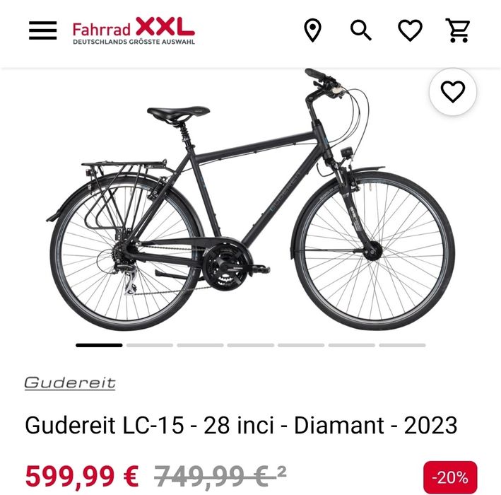 BICICLETA :Gudereit LC-15 - 28 inci - Diamant - 2023