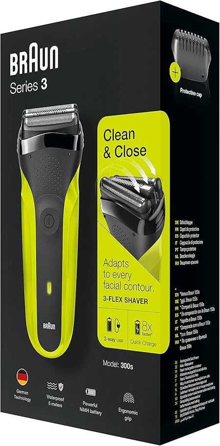Ел. машинка за бръснене Braun Series 3 300 Clean & Close Водоустойчива