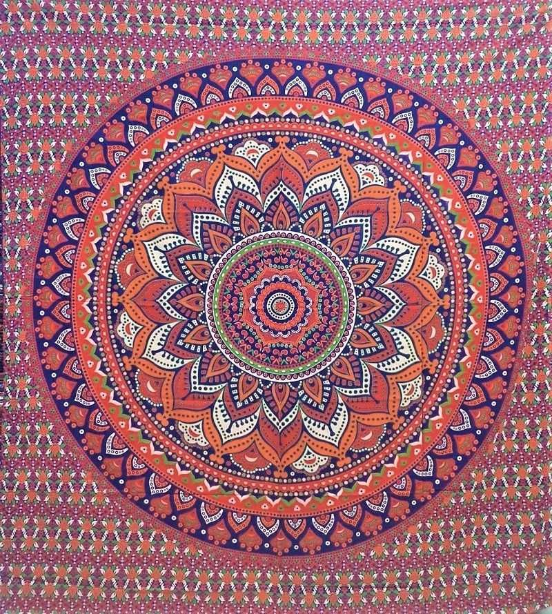 Panza decorativa Mandala, Bumbac 100%, India, 230*210 cm