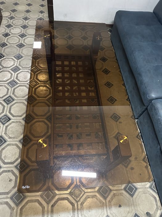 Журналный столик стеклянный большой