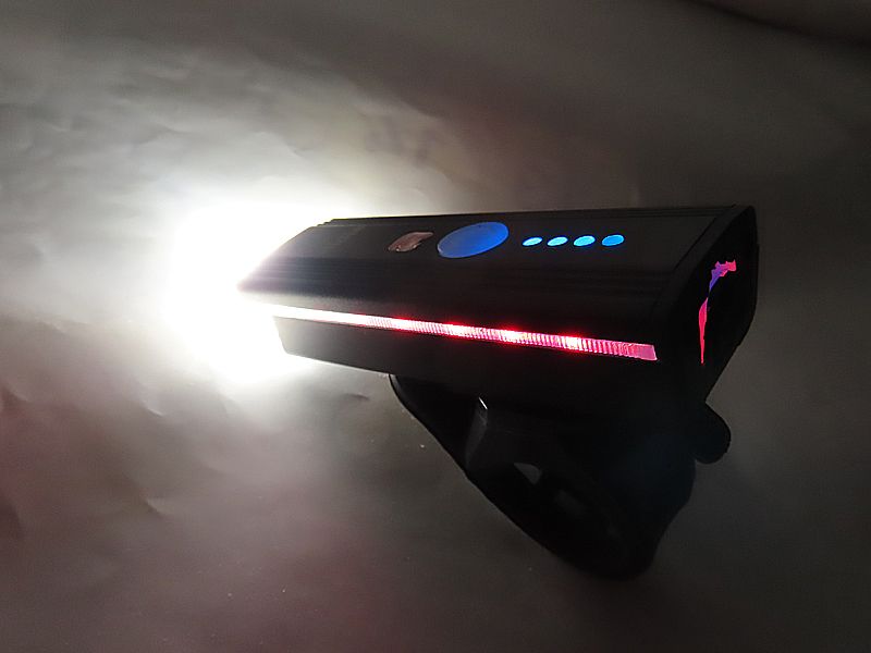 LED светлина за велосипед с електронен звънец Soldier, 300Lum, Метална