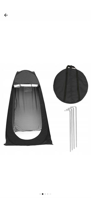 Cort dus impermeabil, Pop up, 120x120x195 cm, Poliester, Negru