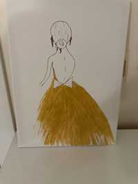Арт картина” Дамата със златната рокля”