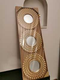 Set 3 oglinzi decorative aurii