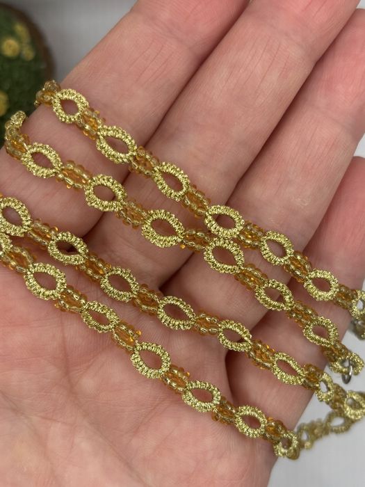 Синджирче за очила Ръчно изплетени Метален конец и стъклени мъниста