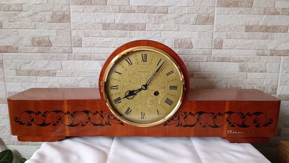 Голям каминен часовник - Янтарь / Jantar - Антика - 1970"
