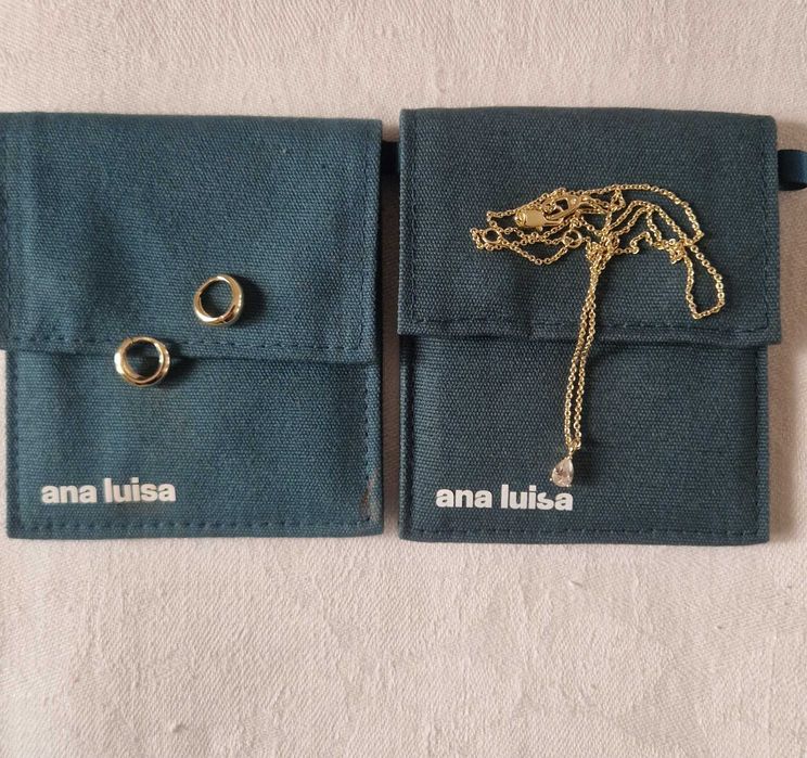 Позолоченные сережки и подвеска Anna Luisa 14-карат золото на латуни