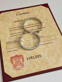 Cercei Cartier LOVE aur alb 18K Diamond