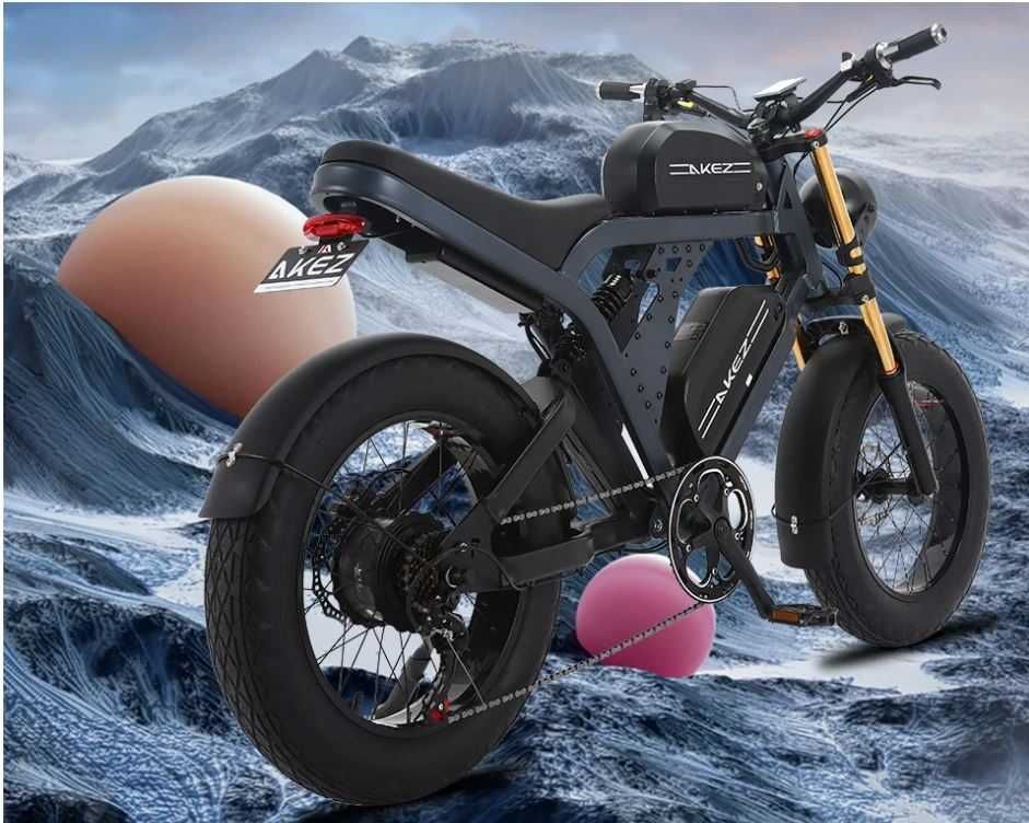 Electric Bike 1500W Rear Motor  20" Fat Tire Lithium Battery 48V 41AH