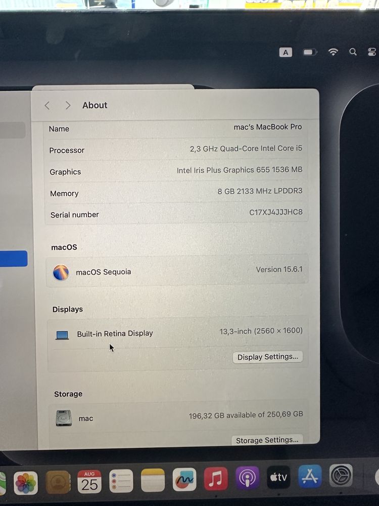 MacBook Pro 2018 13-inch Core i5 8/256