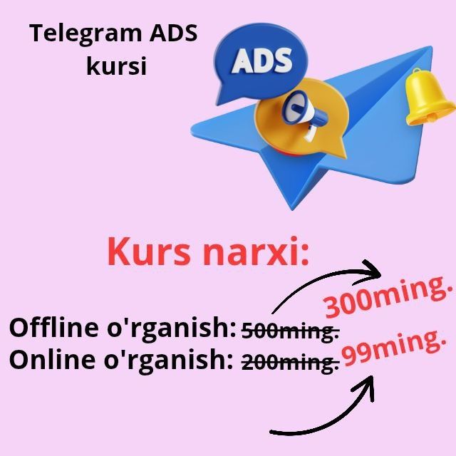 Telegram ADS' kursi