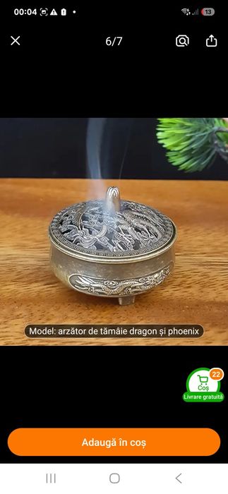 Dispozitiv pentru tămâie, ulei parfumat