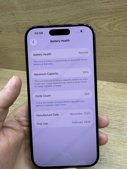 iPhone 15 PRO 512Gb black titanium 95% battery life