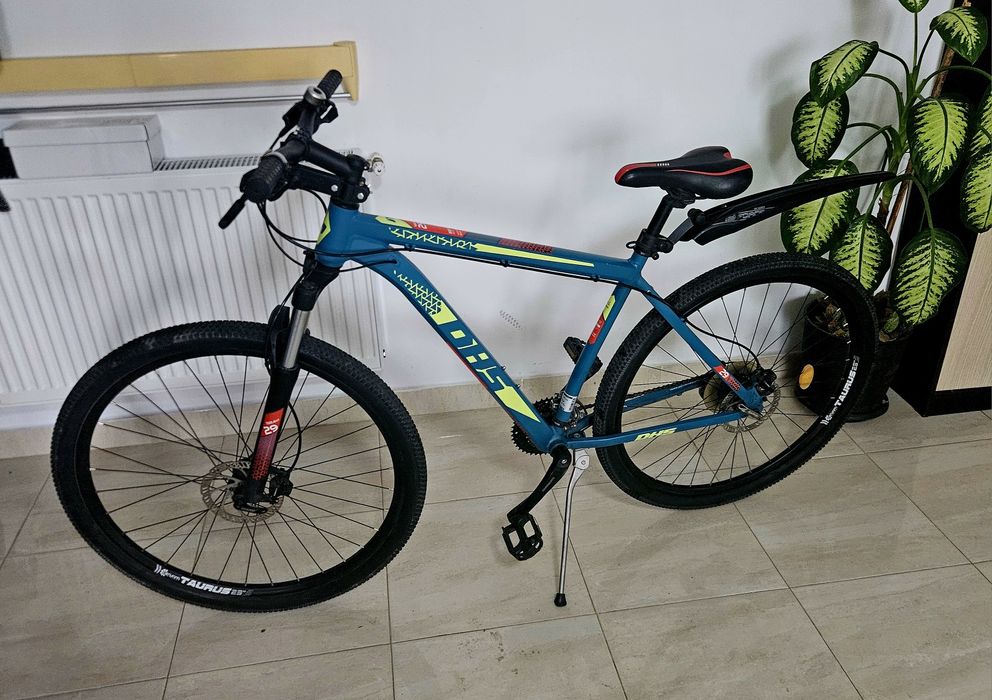 Bicicleta MTB DHS 21 viteze, frana fata/spate pe disc, verde