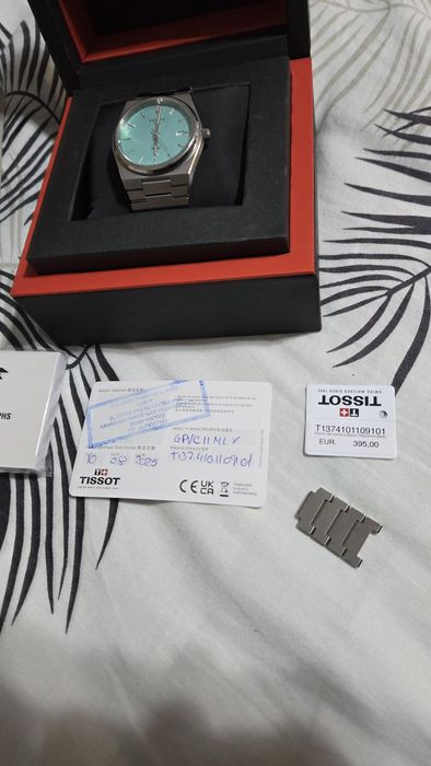 Vand ceas Tissot  Prx cadran Tiffany Blue