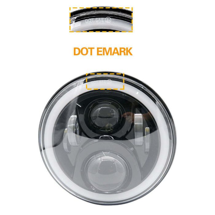 1бр. 7"Инчов кръгъл светодиоден фар за Jeep Wrangler, Land Rover и др.