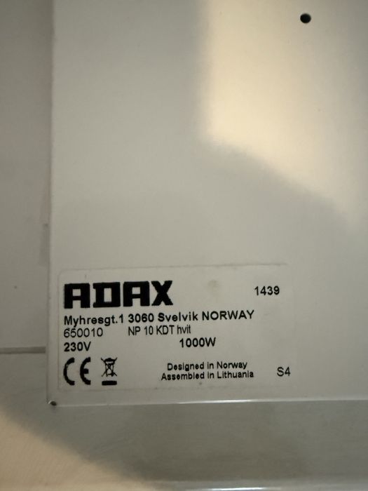 Convector electric norvegian marca ADAX