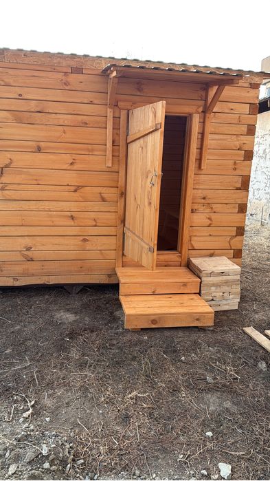 Бани с бруса на металическом основании